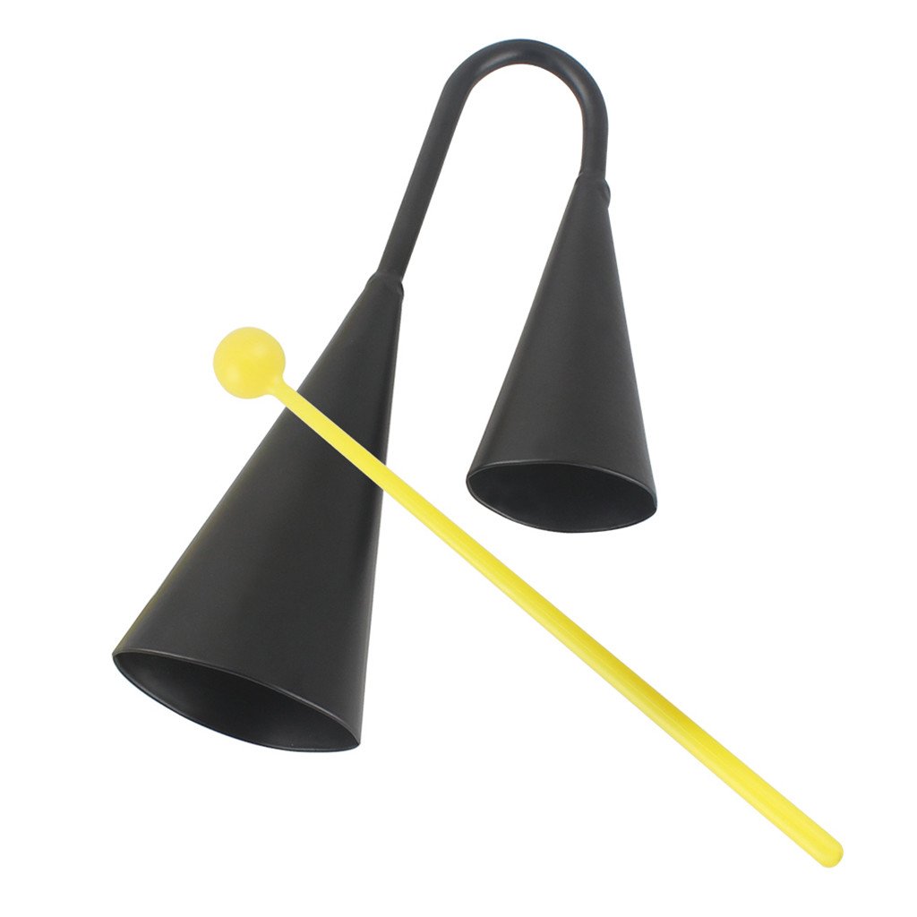 Set di 5 campanacci doppi in ferro nero per strumenti musicali