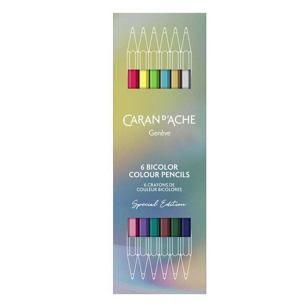 Caran d'Ache Confezione da 6 penne bicolore CLAIM YOUR STYLE - edizione speciale/​rif. 1284.506