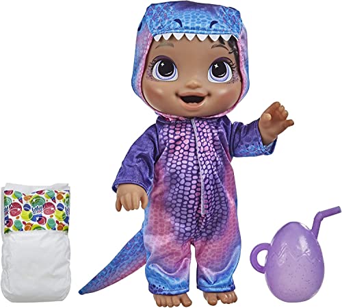 Muñeca Baby Alive Dino Cuties Tyrannosaurus con accesorios miniatura 1