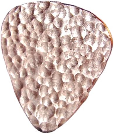 Hammered Copper Guitar Pick with Angry Punk Texture