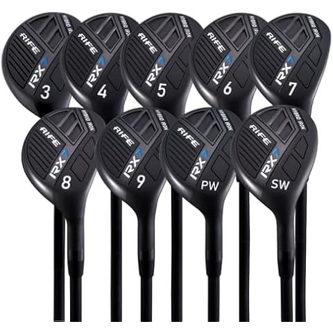Rife Golf RX7 Senior Men's Standard Graphite Hybrid Iron Set #3-SW Cover