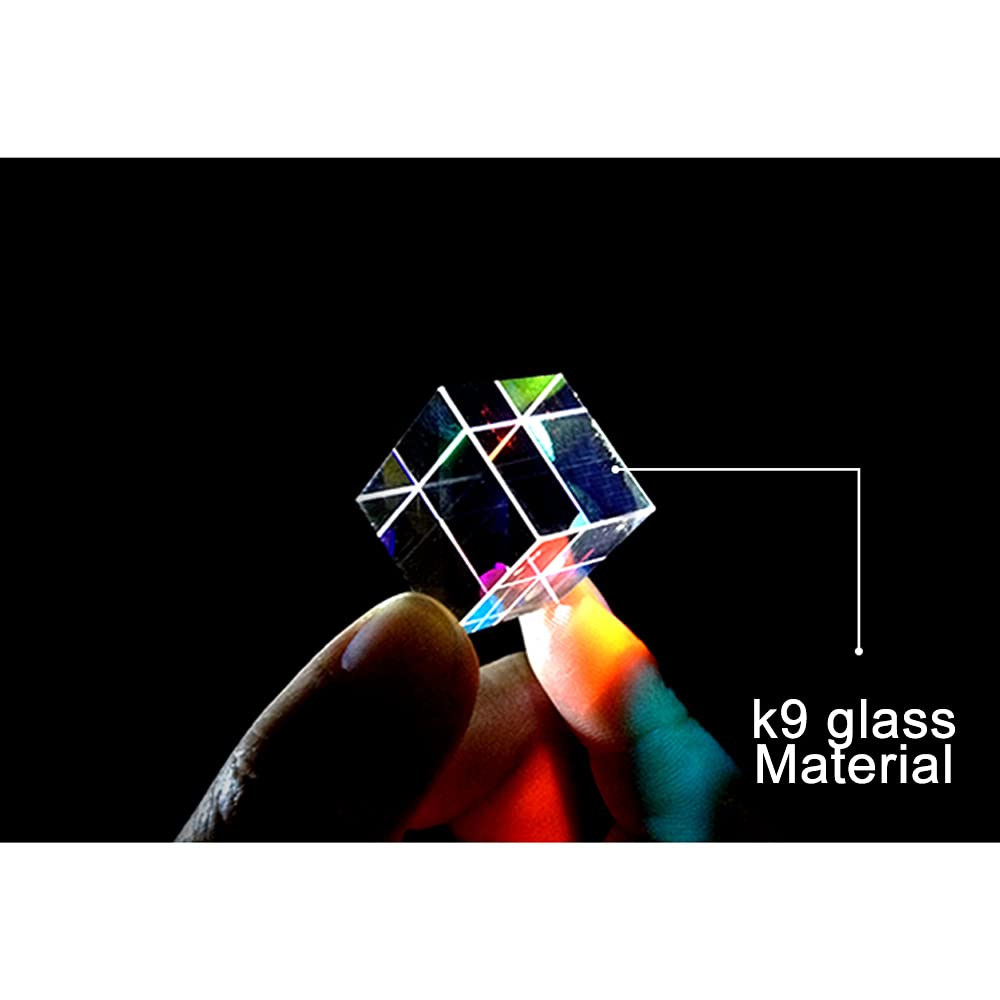MIFANI Prisme Triangulaire en Verre Optique Prisme Cube en Verre Optique Prisme de Dispersion RVB for la Physique et la Décoration Même 4 Tailles en Option 4X4x4cm, 45x45x45mm (Size : 50x50x40mm)
