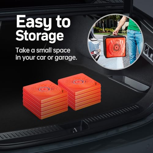 Image of BATTIFE 8 Pack 28 Inch Collapsible Traffic Cones, Orange Safety Cones