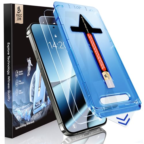 MAGIC JOHN 2 Stück für Google Pixel 10 Pro XL /Pixel 9 Pro XL Schutzglas(6 8 Zoll) Auto-Dust-Eliminierung 9H Härte Folie Ultra-Klar Displayschutzfolie Bläschenfrei Einfache Installation