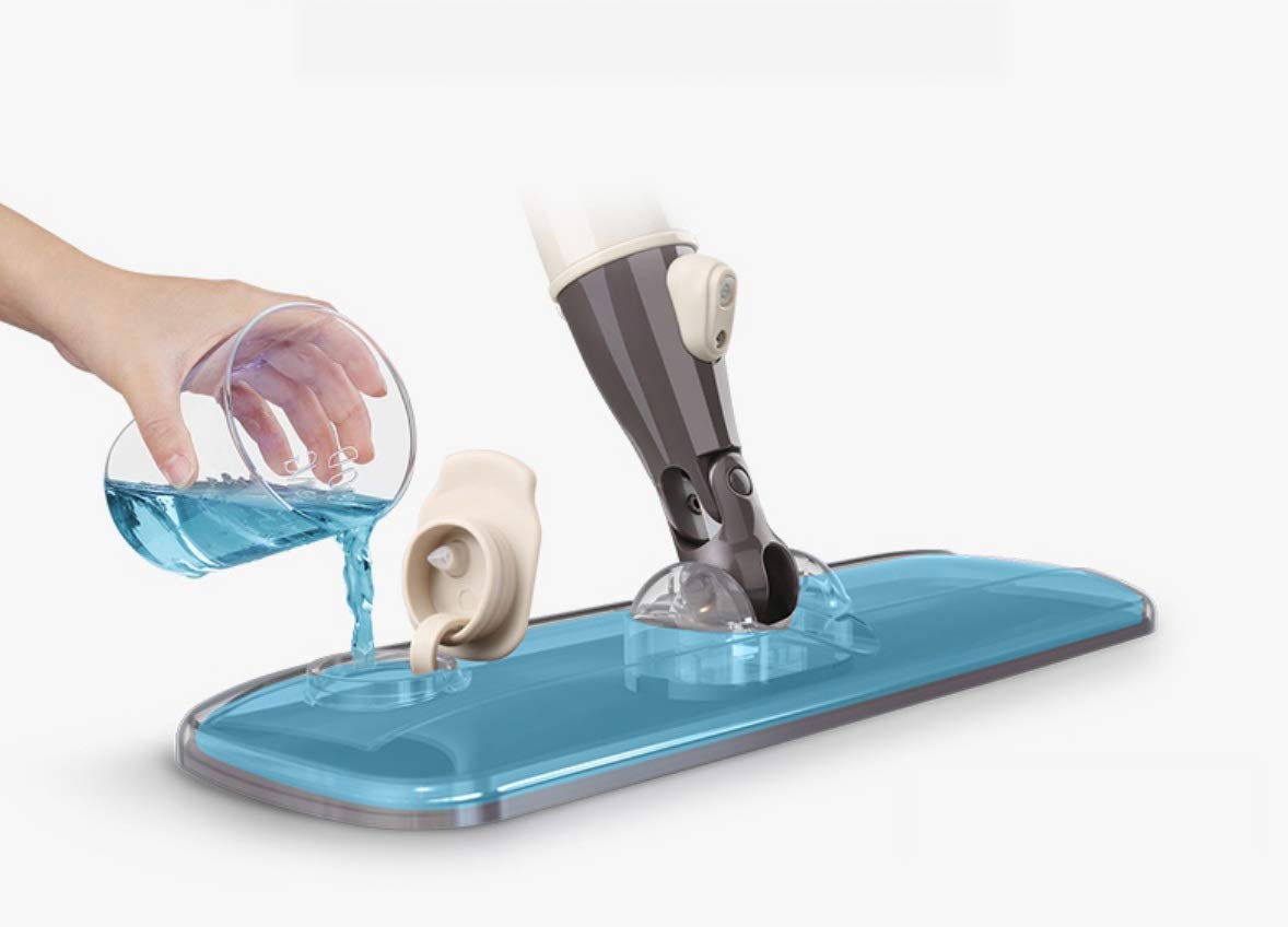 MU Mopa mopa de lavado a mano libre rociador giratorio Soporte de boquilla horizontal Junta de remolque de madera piso remanentes Artefacto Lazy Spray Mop Mop Horizontal Junta