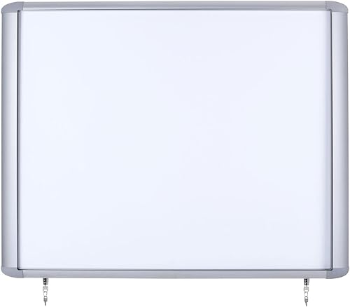 MasterVision Tablero cerrado resistente al agua, superficie magnética de borrado en seco, 30 x 26,5 pulgadas con marco de aluminio