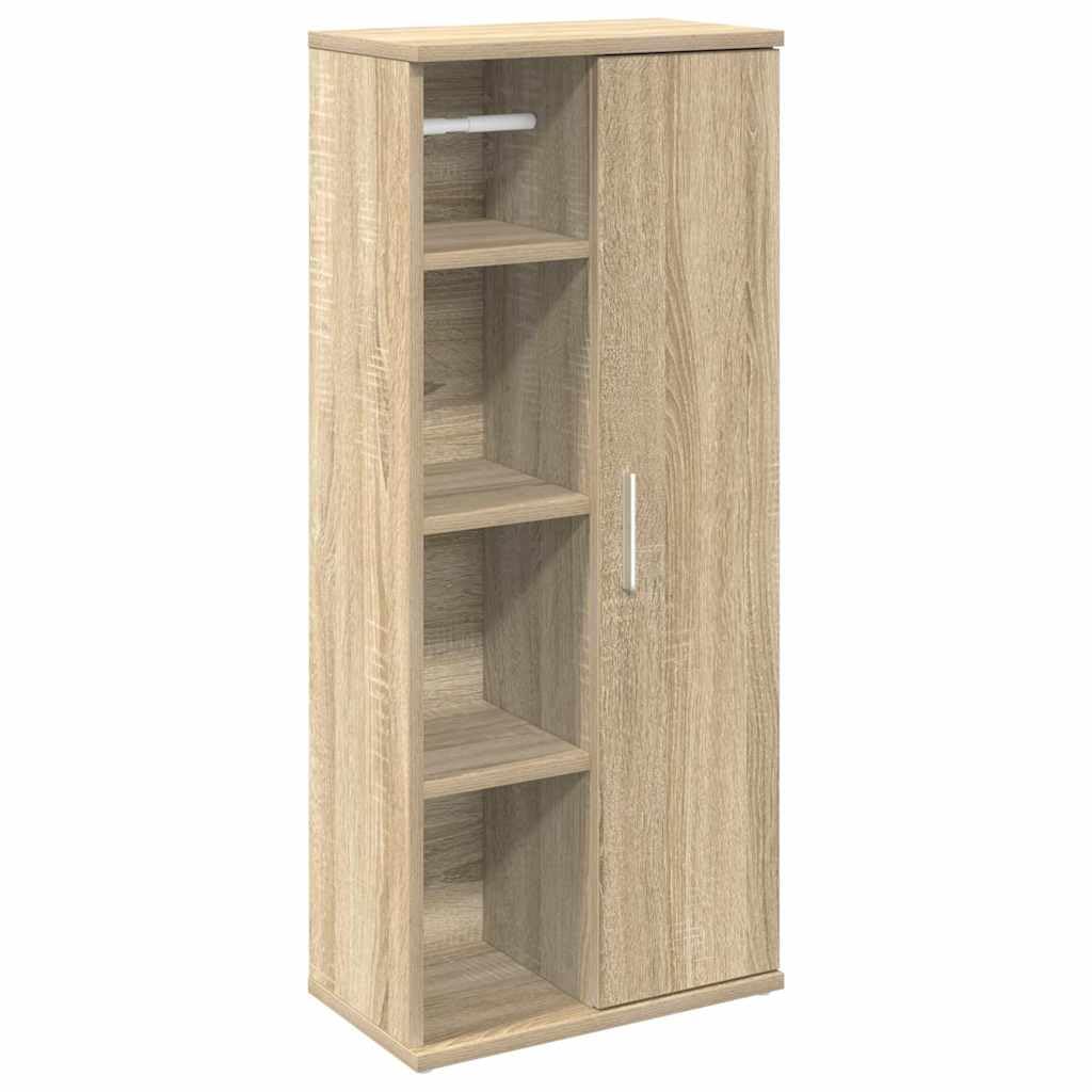 vidaXL Mueble de baño con portarrollos Roble Sonoma 39x22x90 cm, Armario de Almacenamiento de baño, Armario de Cuarto de baño, Mueble de Suelo de baño