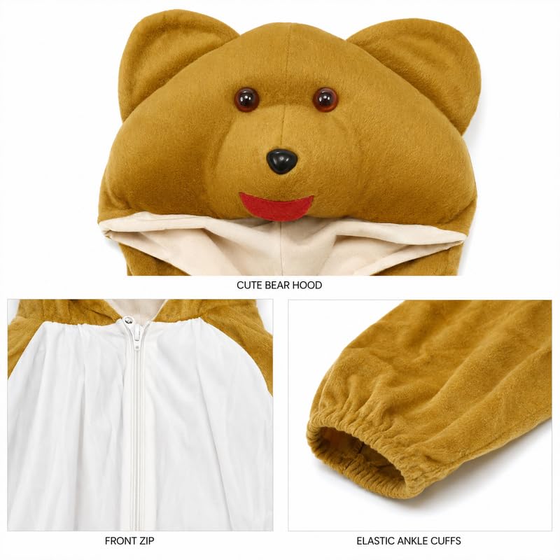 Image of Animal Costume for Kids | Plush Fancy Dress Costume for Boys & Girls |School Fancy Dress, Annual Day, Jungle Theme, Role Play, Halloween & Birthday Party