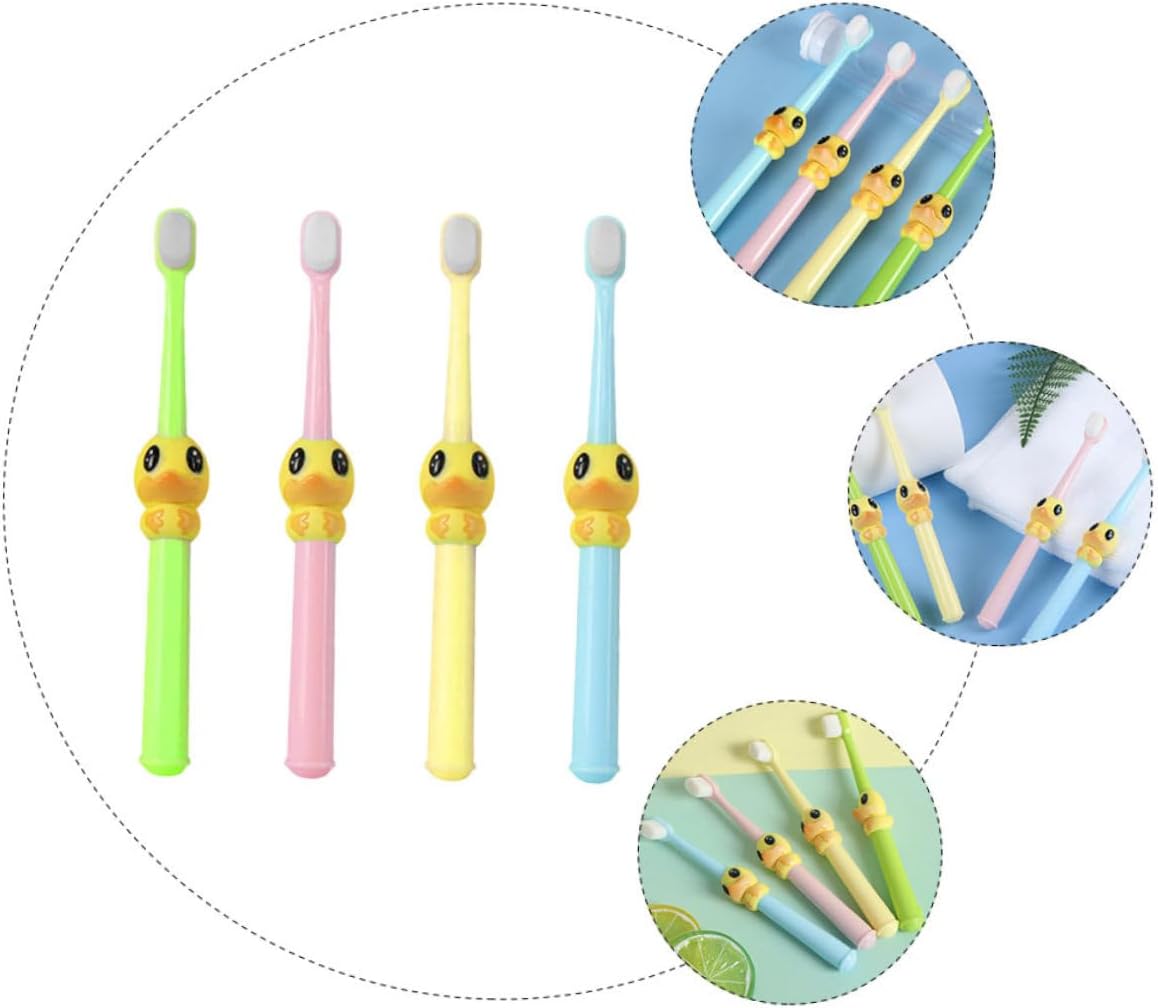 4pcs Cartoon Toothbrush with Extra Soft Bristles Cleaning Brush for Boys and Ages Durable and Comfortable Oral Care