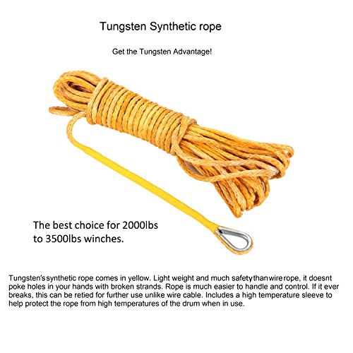 Tungsten4x4 Synthetic Winch Rope Line Cable for Truck/SUV/Trailer/Jeep