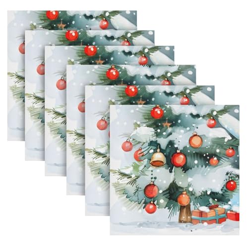 Servilletas de Tela Navidad Multicolor 20x20 in Pack 6 miniatura 2