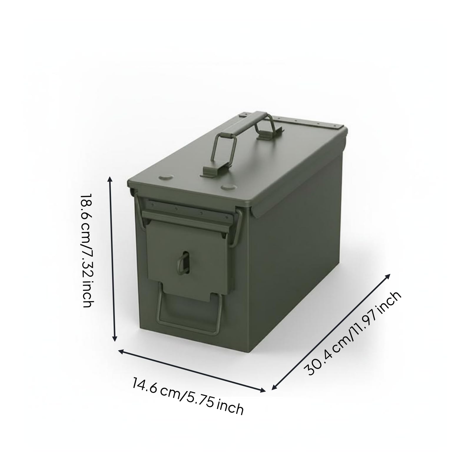 Caja de Herramientas Metálica Metal Resistente Caja de Herramientas Portátil Compartimentos Estuche Organizador para Vehículo, Aire Libre, color to 6, Mediano Con Cierre De Hebilla