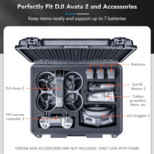 image for Lykus Titan AT200 Waterproof Hard Case for DJI Avata 2,Goggles 3,RC Mo