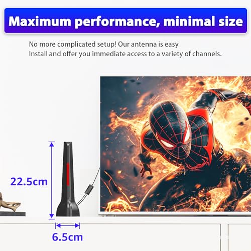 TV-Aerial-Strong-Magnetic-Base-Easy-Installation-with-Booster-420-Indoor-Aerial-for-Smart-tv-Support-4K-1080P-HDTV-984ft-Coax-Cable - Izzgadgets.com