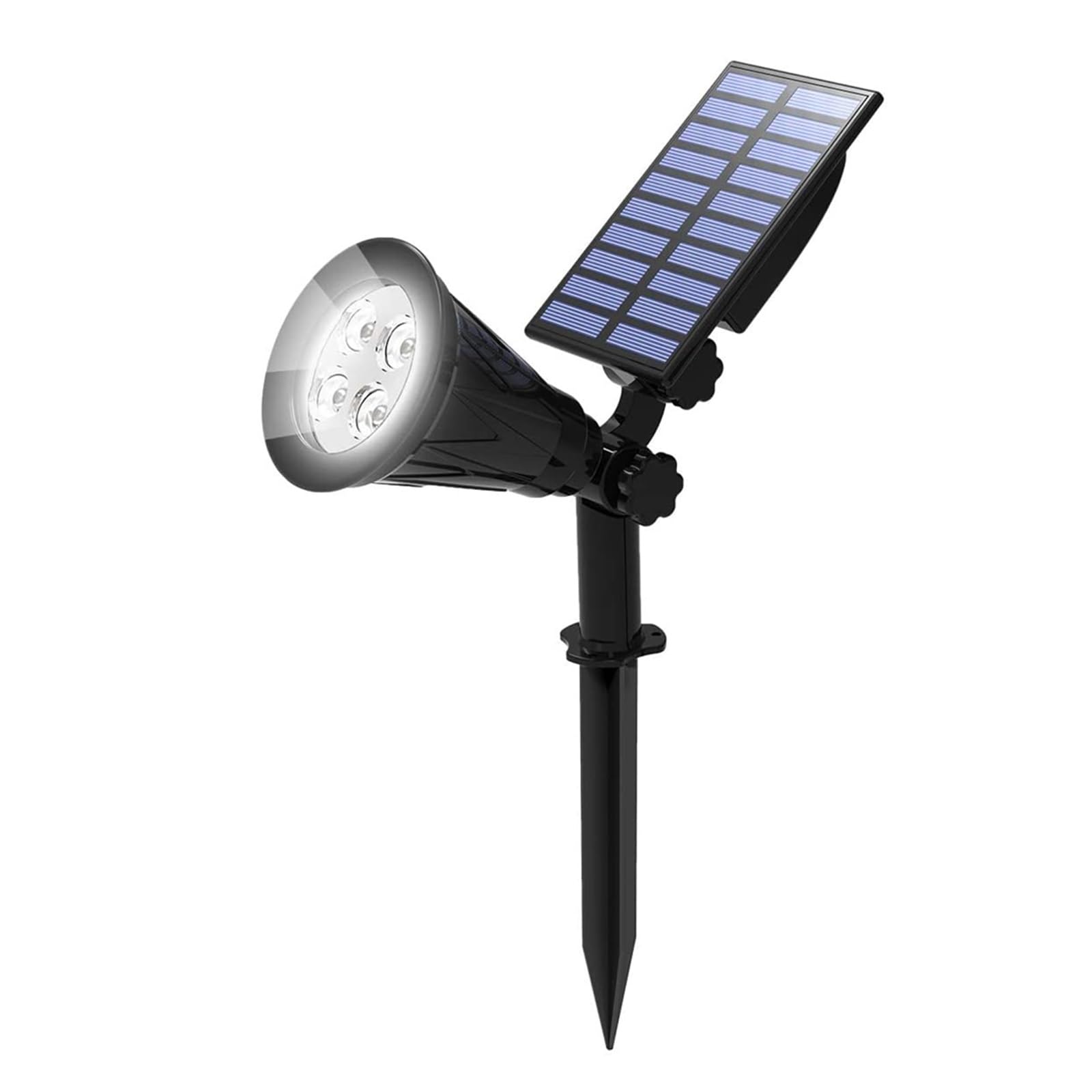 DELURA Focos solares LED Lámpara LED 4/7 Con Energía Solar Foco Solar Ajustable En El Suelo IP65 Luz De Pared De Paisaje Impermeable Iluminación Exterior El ahorro de energía (Color : White)