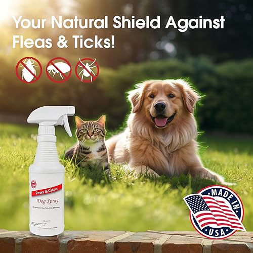 Paws and Claws Pet Spray – Natural Flea and Tick Repellent with Cedar Oil – Effective and Safe Pest Control for Dogs and Cats, Helps Repels Fleas, Ticks, and Mites, Pet Friendly and Easy to Use Paws and Claws Pet Spray – Natural Flea and Tick Repellent with Cedar Oil – Effective and Safe Pest Control for Dogs and Cats, Helps Repels Fleas, Ticks, and Mites, Pet Friendly and Easy to Use