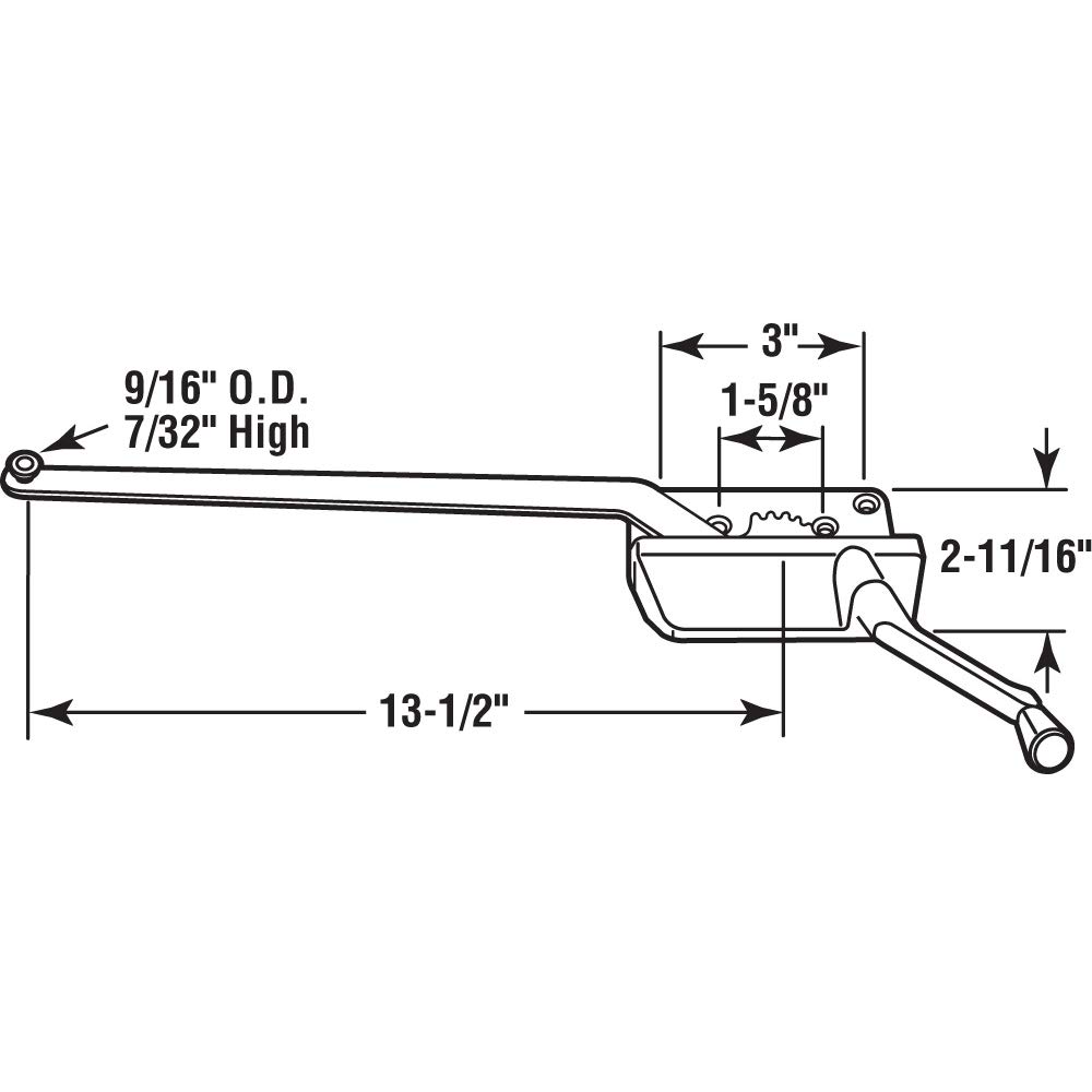 Prime-Line Products H 3571 Opérateur à battant en bois, montage en surface de 33 cm, droitier, bronze