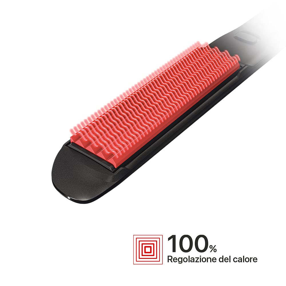 Valera, Swiss'X Frisé 101.04, Piastra Frisé e Capelli Ondulati, Piastra Professionale in Ceramica, con Controllo Elettronico della Temperatura, Puntali Termoisolanti, Cavo 3 m, 230°C, Swiss Made