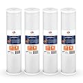 Aquaboon Carbon Water Filter Replacement - 5 Micron Water Filter 20 x 4.5 inch - Whole House CTO Carbon Block Water Filter Cartridge Compatible with FC25B, EPM-20BB, CB-BB-20, 155783-43, 4 Pack