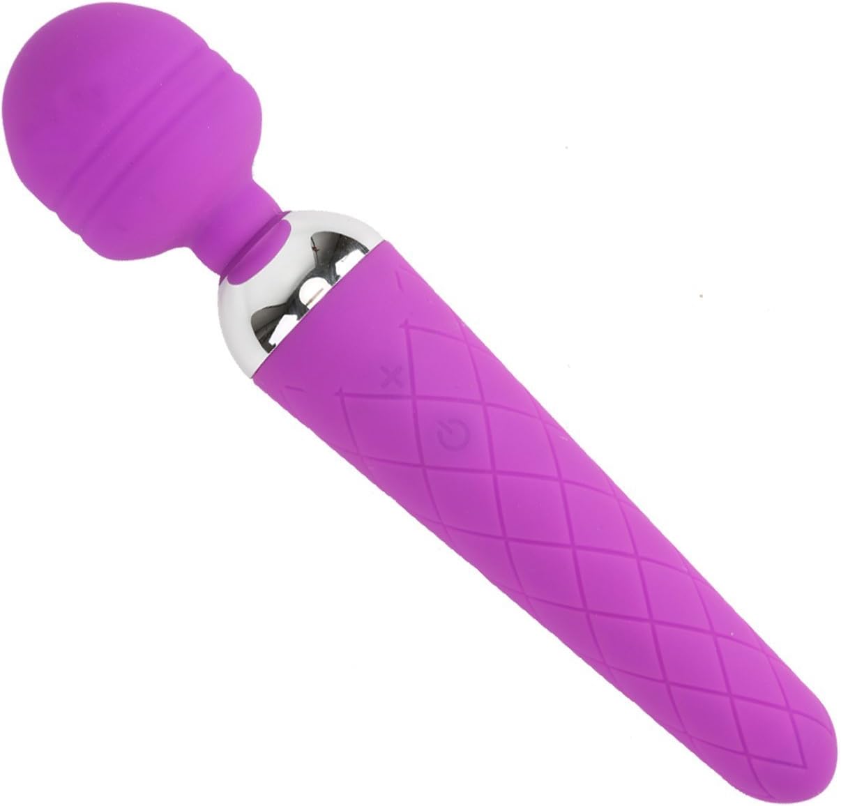 Massager 10x Powerful Extreme Power Multi-Speed Cordless USB Rechargeable Waterproof Handheld Body (Purple)