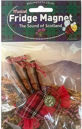 Scottish Gift - Tartan Musical Bagpipe Fridge Magnet image 2