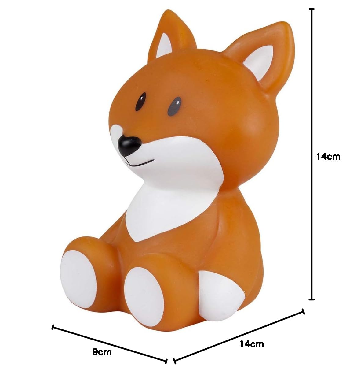 Flow Amsterdam Robin Fox Night Light with dimensions