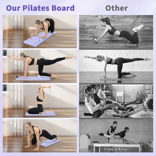 image for VigorEdge Pilates Board - Pilates Reformer Set, Multi-Purpose Foldable