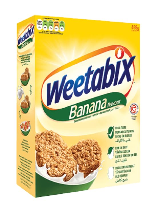 Weetabixx Bananas Flavour Whole Wheat Flakes 100% wholegrain Breakfast Cereal 488gm (B0CPJMJDD1) Amazon Price History, Amazon Price Tracker