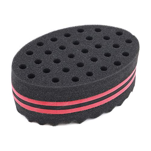 Bewave Hair Twist Black Ice Sponge For Afro Braid, Dreadlock Coils Curl Brushes, 2 Pcs #TOP5