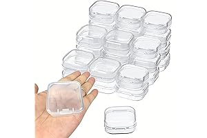 Clear Plastic Box with Hinged Lid - 30 Pack