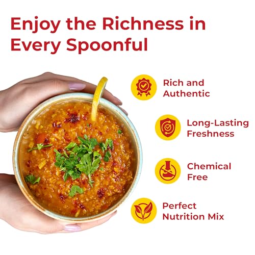 Image of Darsa Organics Red Lentils Masoor Dal - 4 lb USDA Certified Organic, Non-GMO, Gluten-Free, Whole & Split Pink Lentils, Chemical-Free, Rich in Protein and Fiber, Easy to Cook