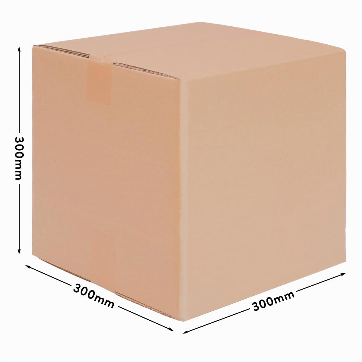 verpacking Lot de 30 cartons pliables - 300 x 300 x 300 mm de hauteur variable - Marron (dimensions intérieures 295 x 295 x 285 mm) - KK 41 - Double cannelure - Carton d'expédition DHL DPD GLS Hermes