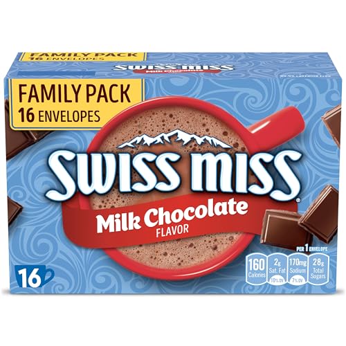 Swiss Miss Hot Cocoa Drink Mix, Milk Chocolate Flavor, Family Pac...