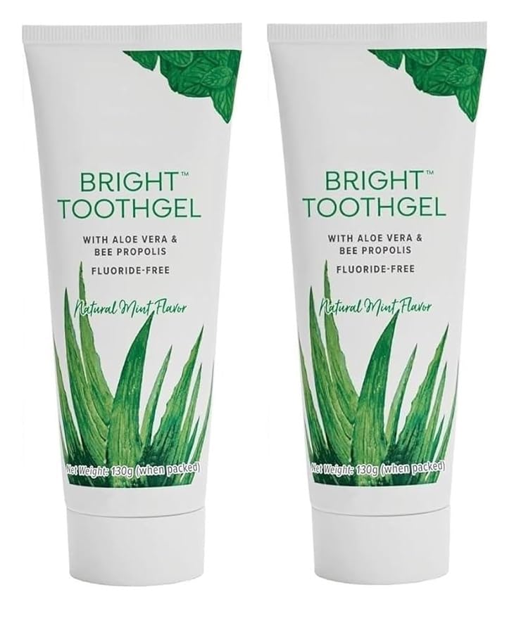 Aloe Vera Toothgel Toothpaste Mint Flavour Brightening, Clean Dental Care-130 gm each, Pack Of 2 (Combo)