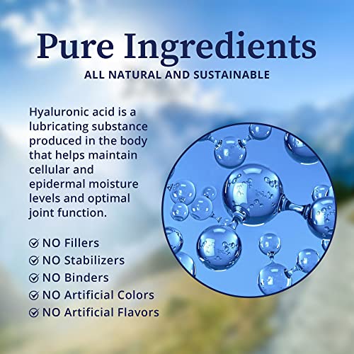 Biopure Hyaluronic Acid Liquid Solution – All Natural, Highly Bioavailable Form Of Hyaluronic Acid For Oral & Topical Use To Benefit Joint Lubrication And Skin Hydration, Elasticity – 4 Fl Oz #TOP2