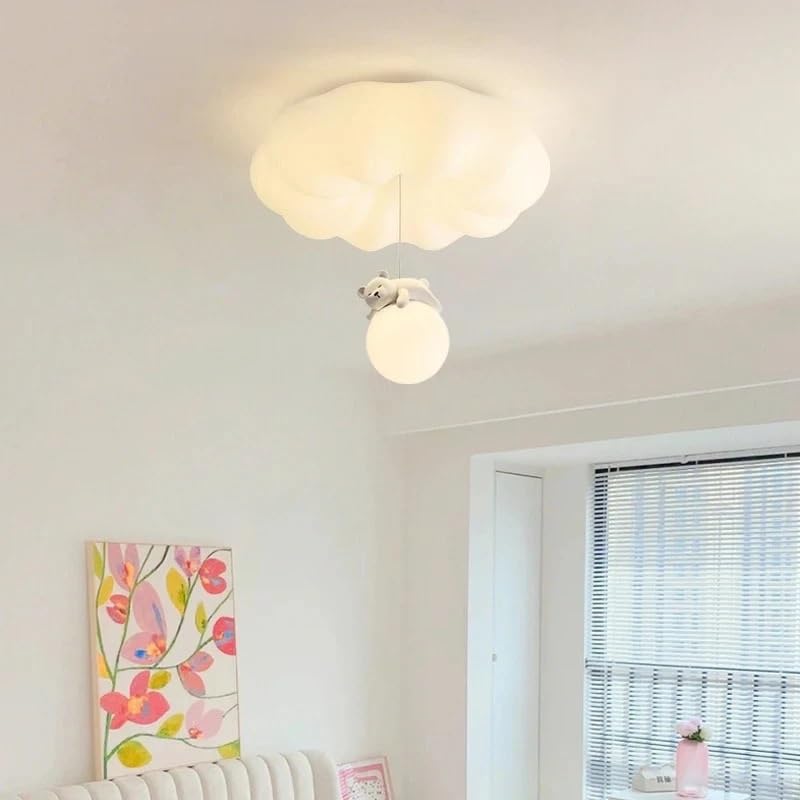 Lustre ours crème pour chambre d'enfant et salon chaleureux