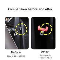 Vista 2 de Funda de bloqueo de cinturón de seguridad antiarañazos de silicona para cinturón de seguridad para automóvil, protector de hebilla para cinturón