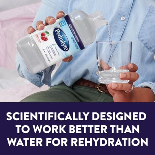 Image of Pedialyte Electrolyte Drink | Hydration Drinks for Kids & Adults | Cherry Frost, 1 Liter, Pack of 4