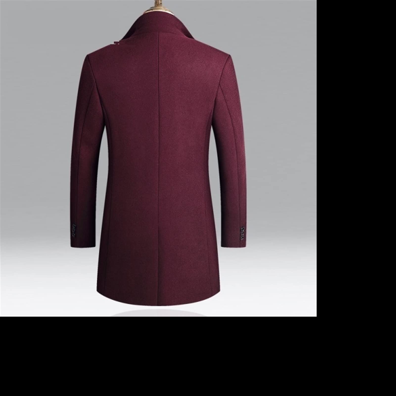 Herrenbekleidungsjacke-Mäntel mischt Wintermantel Mid-Long Trench Classic Solid-Verdickung (Color : Gary, Size : 4XL (195))