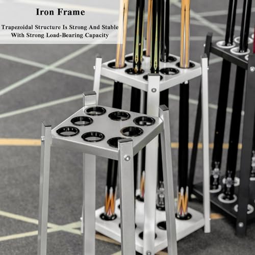 Support de queue de billard en fer robuste avec structure de sol stable - 4