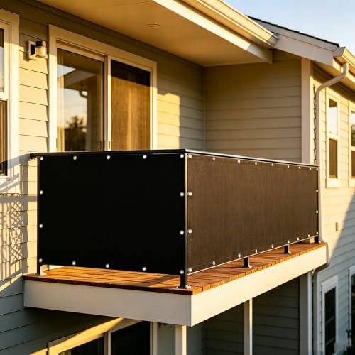 Cache balcon anti vis-à-vis : filet d'ombrage opaque contre le vent