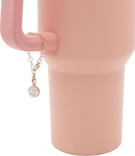 Miniatura 8 de Stanley Cup - Juego de 2 fundas de popote para copa Stanley de 30 y 40 onzas, 0.394 in, con diseño de flores, con dije de letra personalizada,