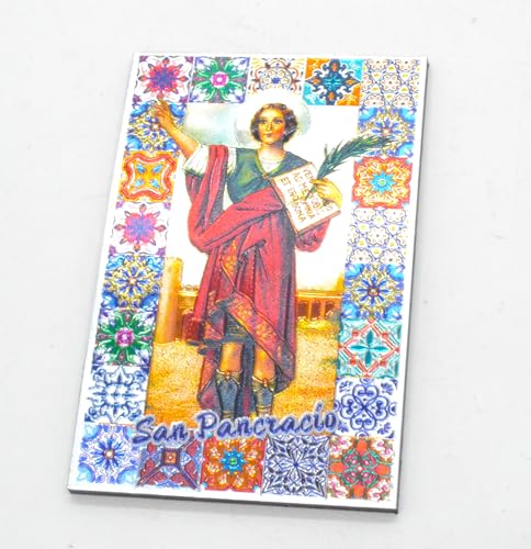 Imán para Nevera Pancras de Roma San pancracio. 5,5cm x 8,5cm
