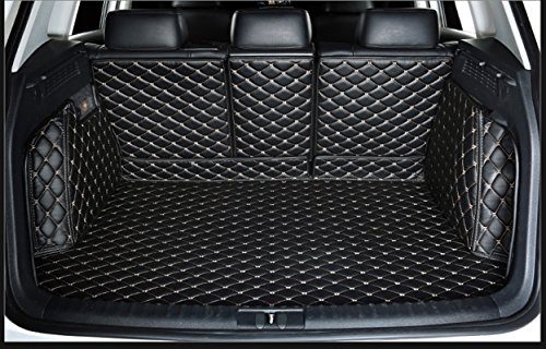 FHJBP Trunk Dog Cover Liner for Mercedes G Class W464 G350 G500 G55 G63 2020-2024(Non fit 2025) Custom Fit Trunk Liner Rear Cargo Mat Large Coverage Boot Liner Black w/Gold Stitching