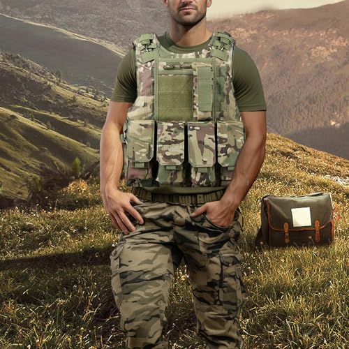 Chaleco airsoft molle multifuncional ajustable con sistema modular ligero estilo 1 4