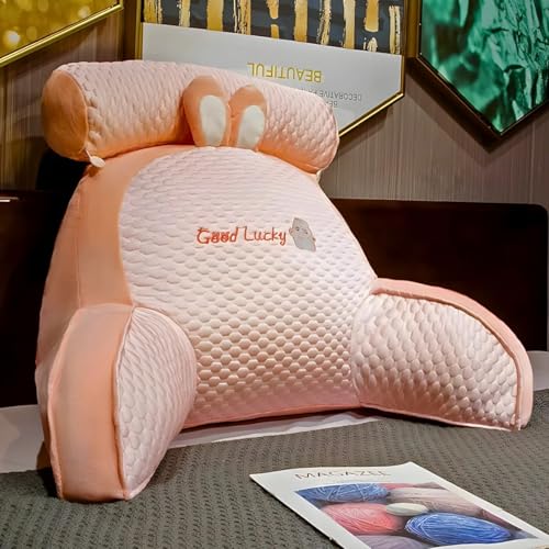 Almofada De Leitura De Encosto De Pelúcia Conforto Ergonômico Suporte Para Costas E Braços Tecido De
