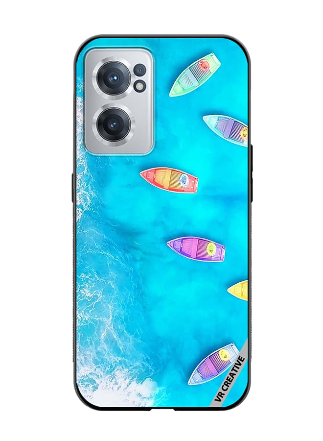 VR CreativeProtective Case Cover For Oneplus Nord Ce 2 5G Water Boat Enjoy The Moment Design Multicolour NR392496