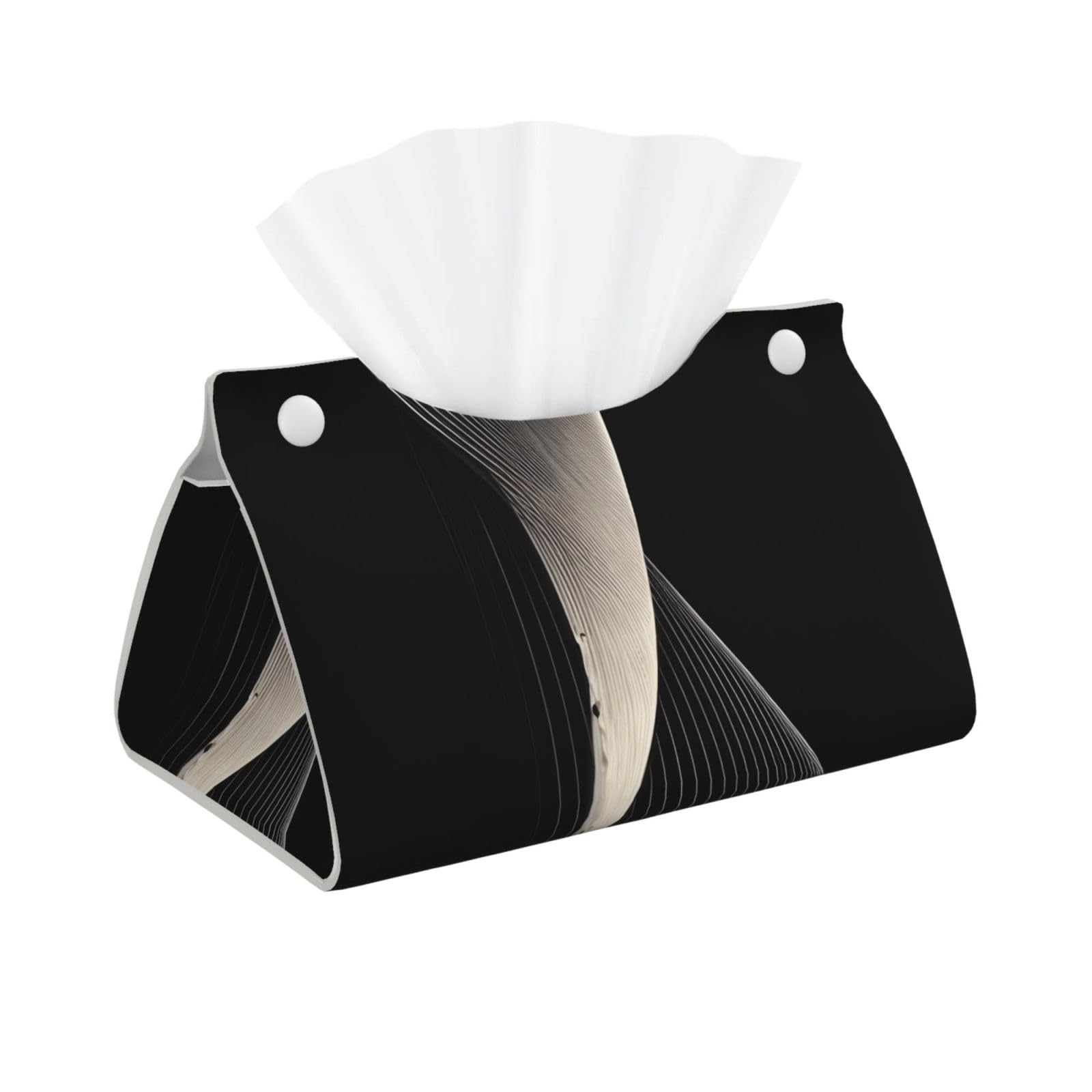 Abstract curves Long Leather Tissue Box Cover-Waterproof PU Leather Tissue Holder for Bathroom, Decorative Rectangular Tissue Case