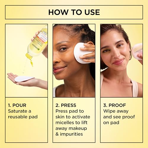 Garnier Micellar Water with Vitamin C, Facial Cleanser & Makeup Remover, Brightening & Hydrating, For All Skin Types, Vegan, Cruelty Free, 13.5 Fl Oz (400mL), 1 Count - image 7