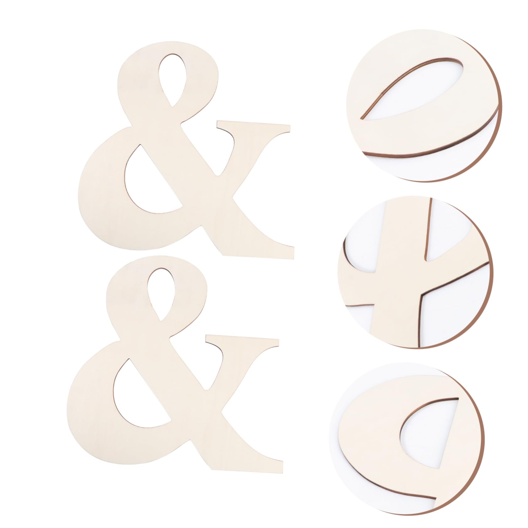 BEBEMOKO DIY Wooden Letters 30cm Wooden Craft Cutouts Unfinished Wood Pieces for Hanging Ornament